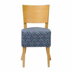 Asti Padded Soft Oak Dining Chair with Blue Diamond Deep Padded Seat and Back (Pack of 2) - FT426 - 3