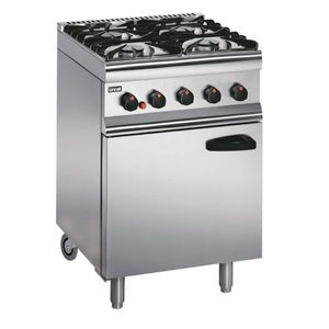 Lincat Silverlink 600 Propane Gas 4 Burner Oven Range with Rear Castors SLR6C/P - GJ677-P - 1