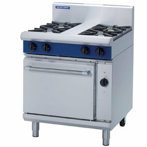 Blue Seal Evolution 4 Burner Electric Convection Oven Natural Gas 750mm GE54D/N - GK288-N - 1