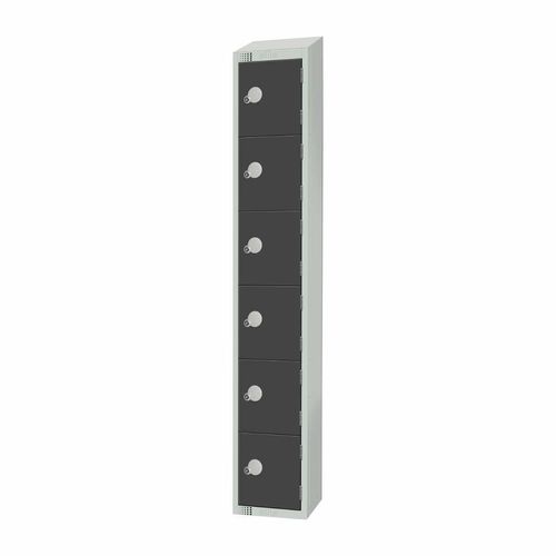 Elite Six Door Coin Return Locker Graphite Grey - GR696-CN - 3