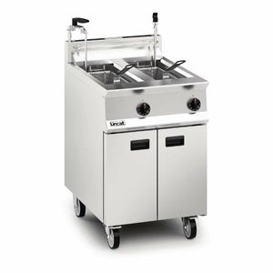 Lincat Opus 800 Twin Tank Twin Basket Free Standing Propane Gas Dual Filtration Fryer OG8111/OP2 - DM540-P - 1
