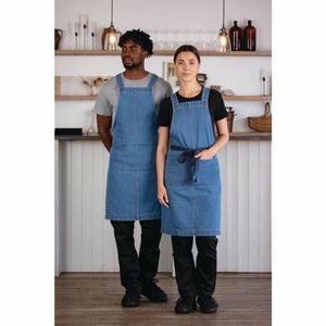 Southside Denim Bib Apron Light Blue - 1
