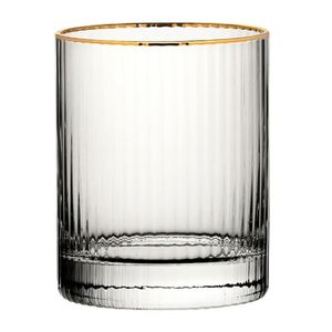 Utopia Hayworth Double Old Fashioned Gold Rim Glasses 325ml (Pack of 6) - DZ444 - 1