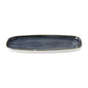 Churchill Stonecast Blueberry Chefs' Walled Oblong Plate 350mm (Pack of 6) - DX027 - 3