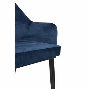 Bolero Lia Velvet Effect Chairs Dark Navy (Set of 2) - DP199 - 3