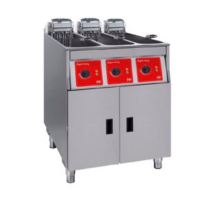 FriFri Super Easy 633 Electric Free-standing Fryer Triple Tank Triple Basket with Filtration 22.5kW Three Phase - HS073-3PH - 1