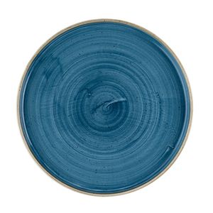 Churchill Stonecast Java Blue Walled Plates 260mm (Pack of 6) - HR386 - 1