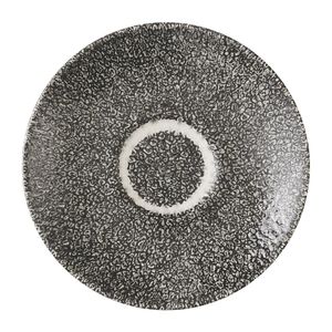 Churchill Studio Prints Raku Quartz Black Espresso Saucers 115mm (Pack of 12) - HX120 - 1