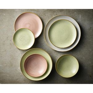 Churchill Stonecast Raw Green Evolve Coupe Plates 165mm (Pack of 12) - HX041 - 3