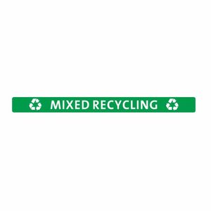 Jantex Slim Bin Lid Mixed Recycling Label - FX197 - 1