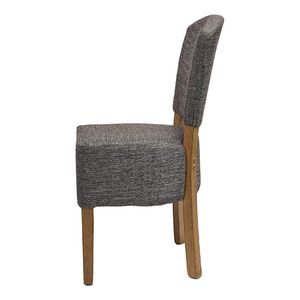 Hanoi Dining Chair In Weathered Oak with Shetland Smoke Seatpad (Pack of 2) - HP765 - 3