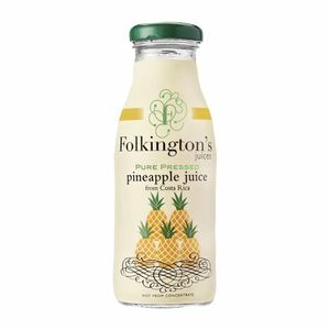 Folkington's Juices Pineapple Glass Bottle 250ml (Pack of 12) - FU466 - 1