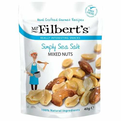 Mr Filbert's Simply Sea Salt Mixed Nuts 40g (Pack of 20) - FU481 - 1
