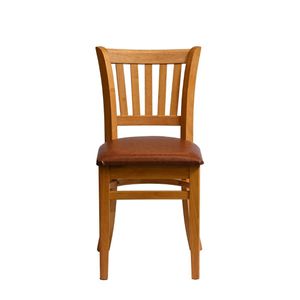 Manhattan Dining Chair in Soft Oak with Bison Tan Seat (Pack of 2) - HX808 - 1