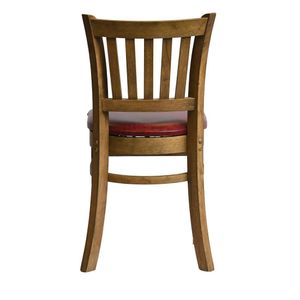 Manhattan Dining Chair in Weathered Oak with Bison Bordeaux Seat (Pack of 2) - HX816 - 3