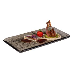 APS Takashi Sushi Board French Grey Glass 295x155mm - HY319 - 3