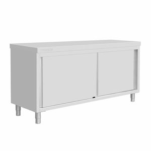 Vogue Standing Floor Cupboard Stainless Steel 900x1800x600mm - FU587 - 3