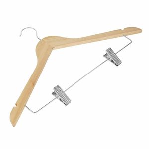 Bolero Wooden Hanger with Anti-Slip Clips (Pack of 10) - FU396 - 3