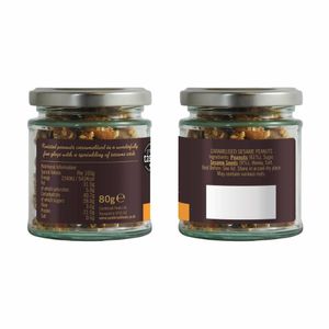 Cambrook Caramelised Sesame Peanuts Glass Jar 80g (Pack of 15) - KA486 - 3