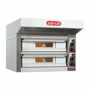 Zanolli Citizen 9+9 Single Deck Pizza Oven, Stand and Hood - HZ012-3PH - 1