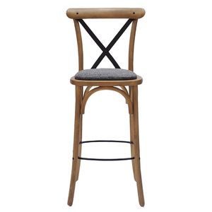 Bristol Bar Chair in Weathered Oak with Shetland Smoke Seat - HX883 - 3