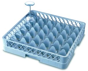 Genware 36 Comp Glass Rack With 3 Extenders - 1
