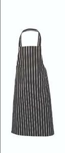 Black Butchers Stripe Bib Apron 70x100cm - 1