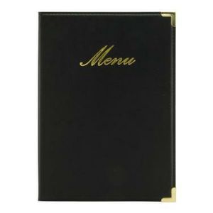 Classic A5 Menu Holder Black 4 Pages - 1
