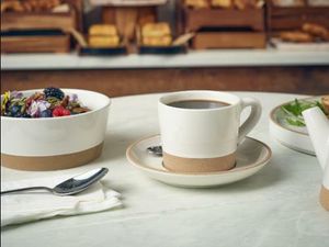 GenWare Kava White Stoneware Coffee Cup 28.5cl/ 10oz (Pack of 6) - 3