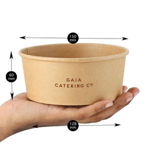 Custom Branded Medium Kraft Salad Bowl - 1