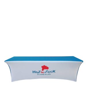 Custom Branded Full Coverage Stretch Tablecloth - (8ft Table) - 1