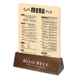 Custom Branded Acacia Menu Holder (Pack of 10) - 3