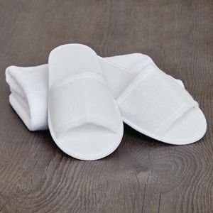 Mitre Essentials Slipperlite Open Toe Slippers White - HR095 - 1