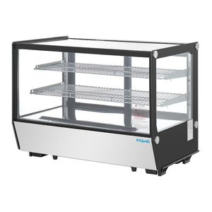 Polar G-Series Countertop Display Fridge Black Square Glass 160Ltr - PG004 - 1