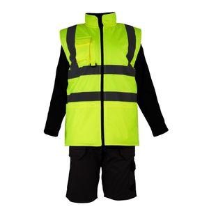 KeepSAFE Hi Vis Bodywarmer Reversible Yellow 3XL - JE633-3XL - 1