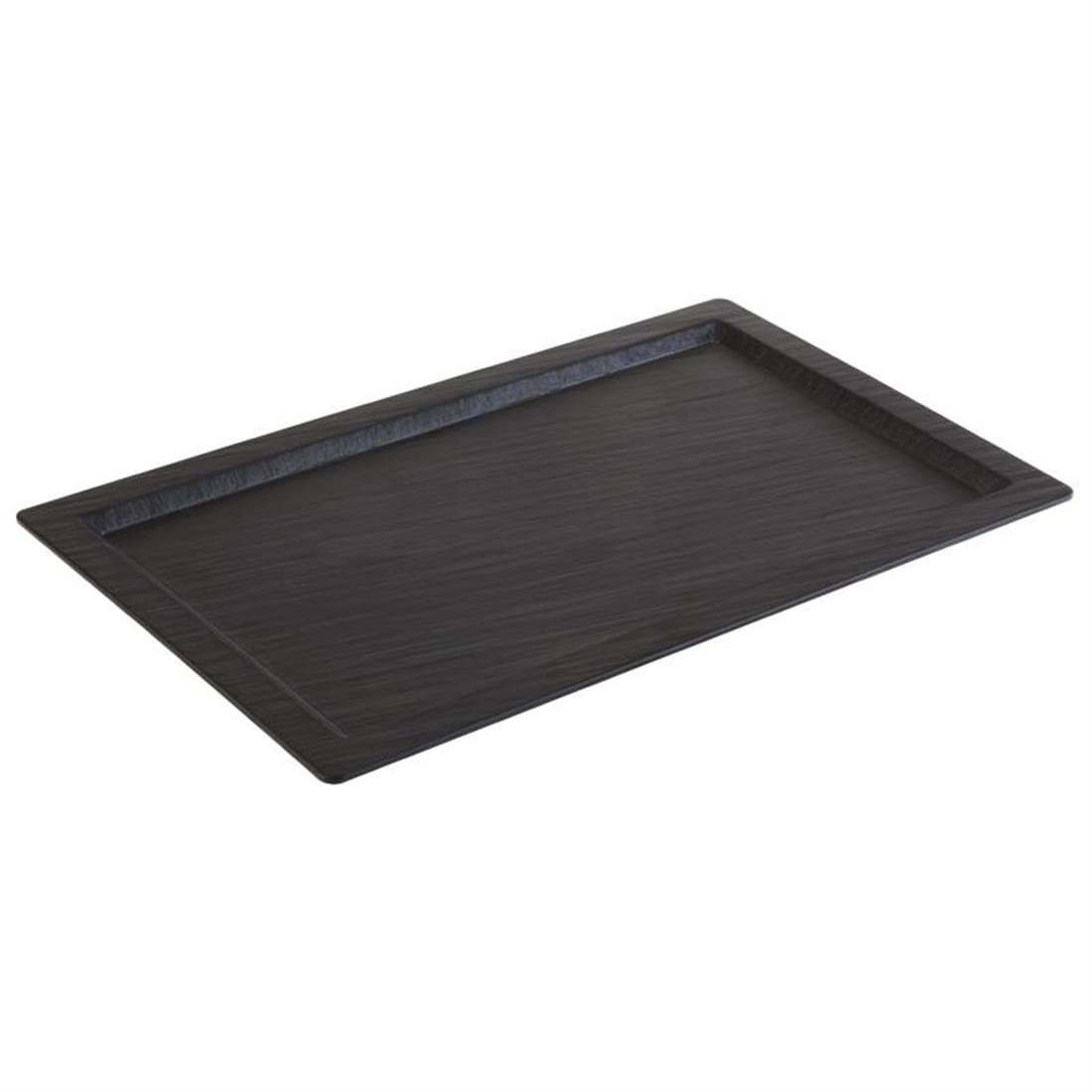 APS Slate Effect Melamine Tray with Rim GN 1/1 - Each - GN563 - 1