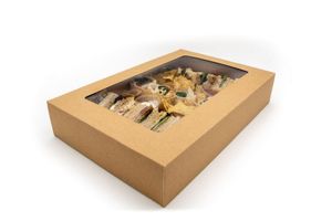 Large Kraft Platter Box & Insert (11904 & 11912) (Full Case of x 50 bases 50 inserts) - GP5430058J - 3