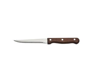 Steak Knife Dark Wood Handle Full Tang (Dozen) - STK-WDN - 1