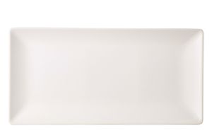 Luna Stoneware White Rectangular Plate 25 x 15cm/ 10 x 6 (Pack of 6) - B2768 - 1