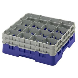 Cambro H155mm Navy 16 Compartment Camrack - 1