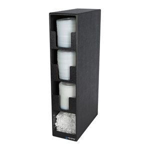 San Jamar 3 Compartment Lid & Straw Tower - 1