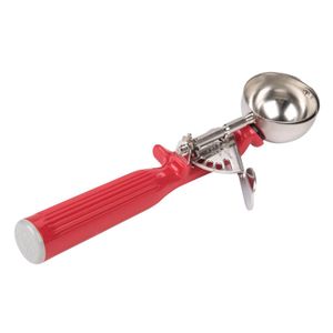 Vollrath 1 1/3oz Disher Red Handle - 1