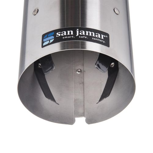 San Jamar 4-10oz Stainless Steel Pull-Type Foam Cup Dispenser - 2