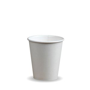 BioPak 8oz White Compostable Single Wall Cup (Pack of 1,000) - BC-8-W-UK - 1