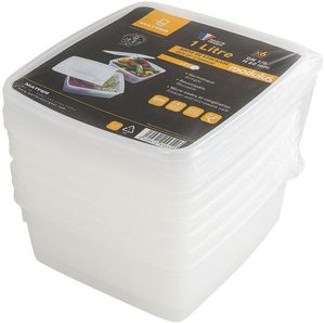 Modulus Modulus Flexible Set Of 6 Polypropylene Containers Gn 1/6 176x162x60 Mm With Lids - 11020-01 - 1