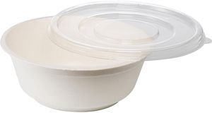 Box Of 900 (18 Bags Of 50) Round Cane Fibre Salad Bowls Without Lids Ø 135 Mm 35 Cl - 707846 - 3