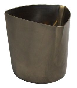 French Fry Cup - Ss - Triangle Mouth - Mirror Finish - Black - FFT90M-K - 1