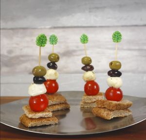 Bamboo Skewers With Leaf Tip 12Cm 5In Pack 100Pcs  - 90049-LF - 3