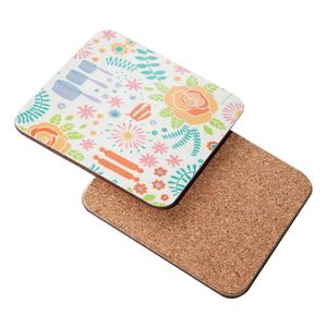 Custom Branded Cork Back Melamine Placemat - Rectangular (242x191mm) - C5028 - 1