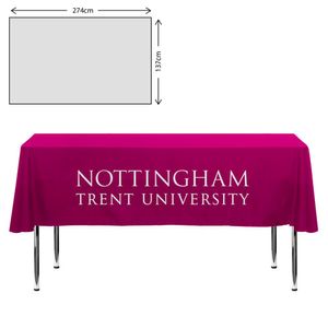 Custom Branded Premium Fabric Tablecloth - 138x275cm (6ft Table - Short Drop) - C1182 - 1